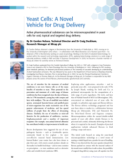 Yeast Cells: A Novel Vehicle for Drug Delivery