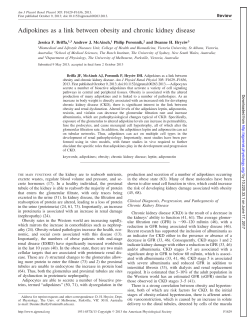 Adipokines as a link between obesity and chronic kidney disease