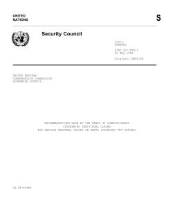 Security Council - United Nations Compensation Commission