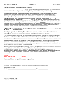 Contract - Dan Perata Training