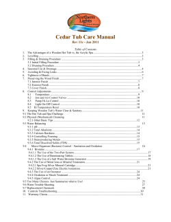 Cedar Tub Care Manual