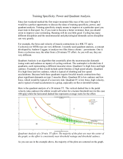 Training Specificity: Power and Quadrant Analysis.
