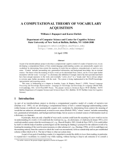 a computational theory of vocabulary acquisition