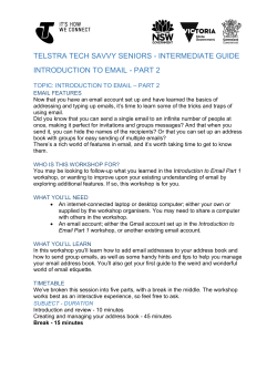 Telstra Tech Savvy Seniors - Introduction to Email Part 2