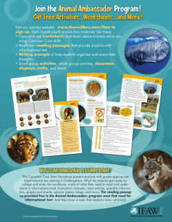 Join the Animal Ambassador Program!