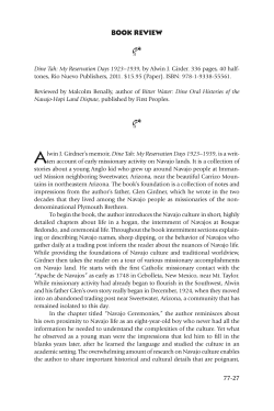 Dine Tah: My Reservation Days