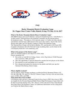FAQ Rocky Mountain District Evaluation Camp Dr. Pepper Stars