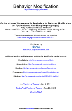 Behavior Modification