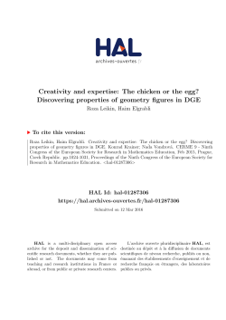 Creativity and expertise: The chicken or the egg? Discovering