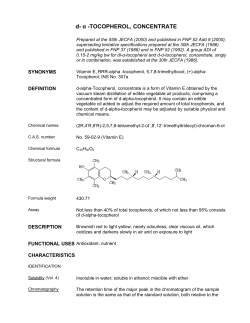 d- &alpha; -TOCOPHEROL, CONCENTRATE