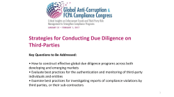 Strategies for Conducting Due Diligence on Third-Parties