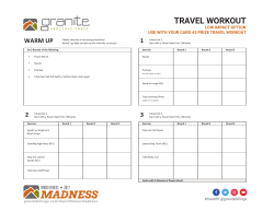 the Workout - Granite Health and Fitness