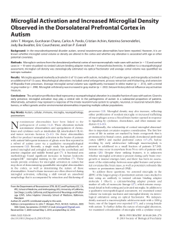 Microglial Activation and Increased Microglial Density Observed in