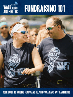 FUNDRAISING 101 - Walk to Fight Arthritis