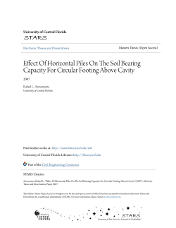Effect Of Horizontal Piles On The Soil Bearing Capacity For