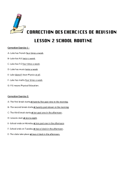 correction des exercices de revision exercices de revision lesson 2
