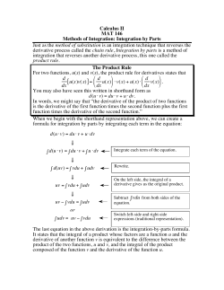 Integration by Parts