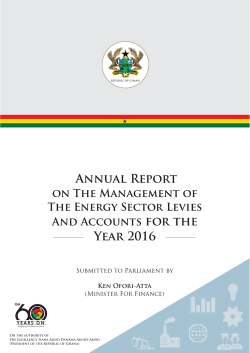 Annual Report on the management of Energy