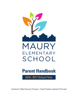 Parent Handbook - Maury Elementary School