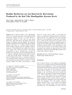 Benthic Herbivores are not Deterred by Brevetoxins Produced by the