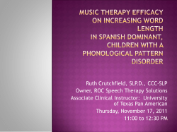 Music Therapy Efficacy on Increasing Word Length in Spanish