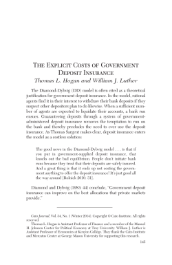 The Explicit Costs of Government Deposit Insurance