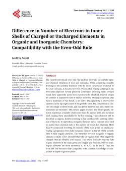Difference in Number of Electrons in Inner Shells of Charged or