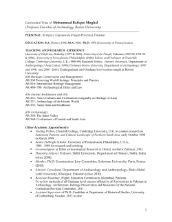 Curriculum Vitae of