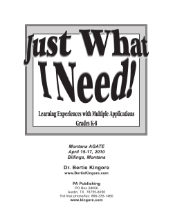 Dr. Kingore`s Handout
