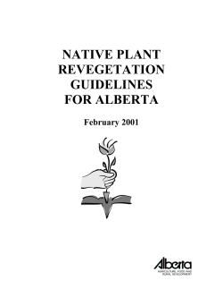 Native Plant Revegetation Guidelines for Alberta, 2001