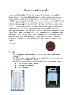 Rambling Autobiography