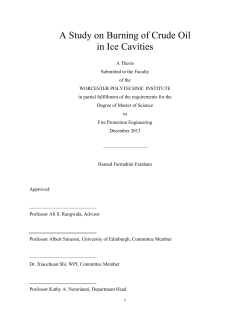 A Study on Burning of Crude Oil in Ice Cavities