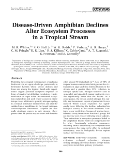Disease-driven amphibian declines alter ecosystem functioning in