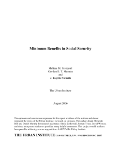Minimum Benefits in Social Security