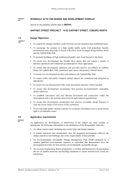 Schedule 16 to the Design And Development Overlay