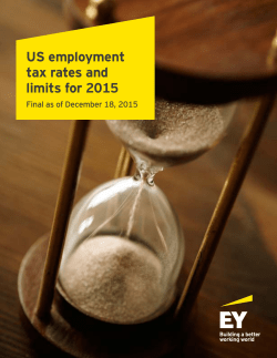 US employment tax rates and limits for 2015