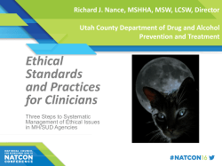 Ethical Standards and Practices for Clinicians