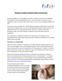 Employer Lending: Exposing Risks and Rewards