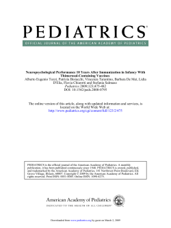 Neuropsychological Performance 10 Years After