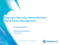 Payment Security Third Parties