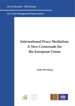 International Peace Mediation