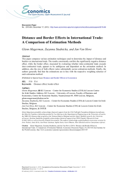 Distance and Border Effects in International Trade