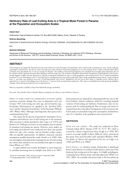 Herbivory Rate of Leaf-Cutting Ants in a Tropical Moist Forest in