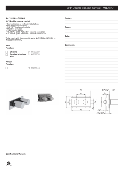 3/4`` Double volume control - MILANO