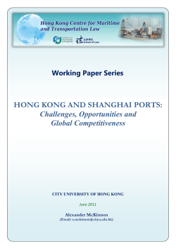 HONG KONG AND SHANGHAI PORTS - City University of Hong Kong
