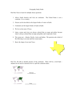 Geography Study Guide Part One: Facts to learn for