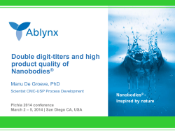 Double digit-titers and high product quality of Nanobodies®