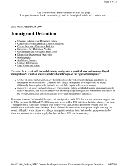 Immigrant Detention