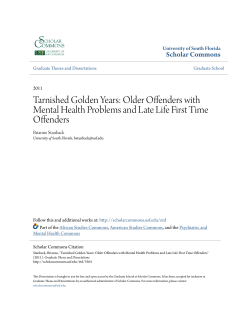 Tarnished Golden Years: Older Offenders with Mental Health