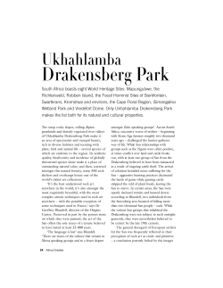 Drakensberg Park - Department Of Arts and Culture